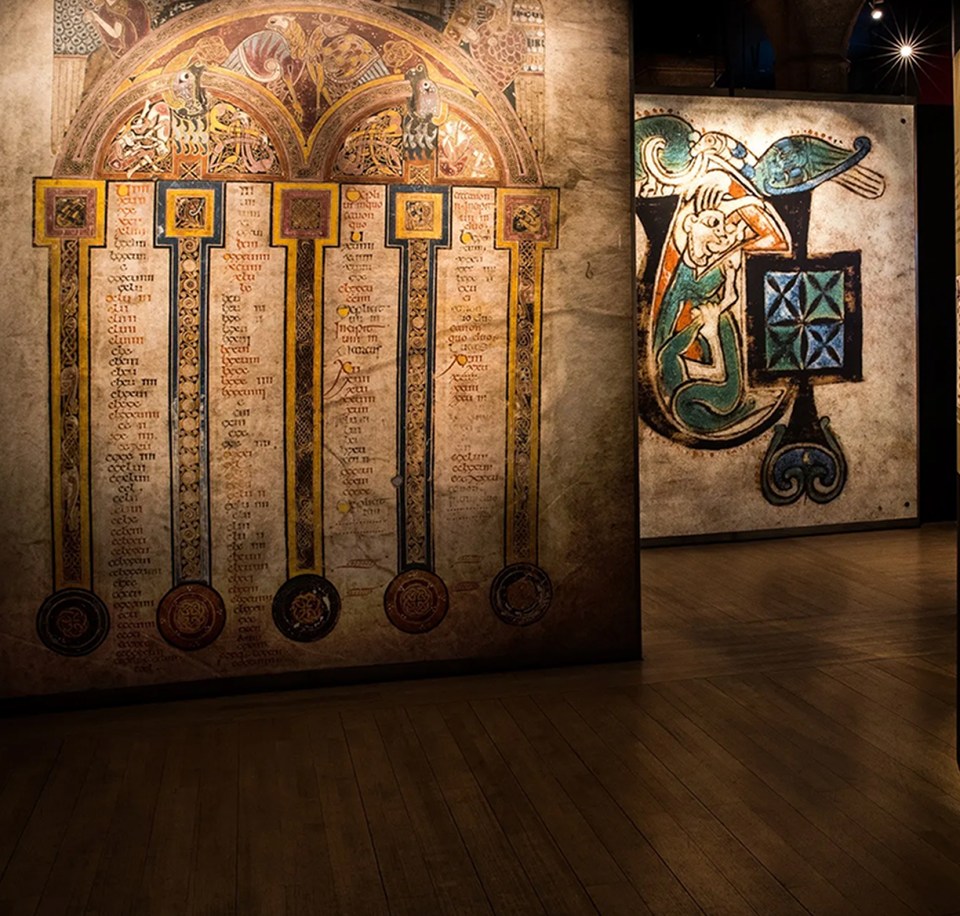 Image from the Book of Kells Exhibition
